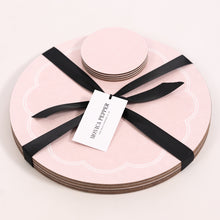 Load image into Gallery viewer, Pink placemat and coaster set
